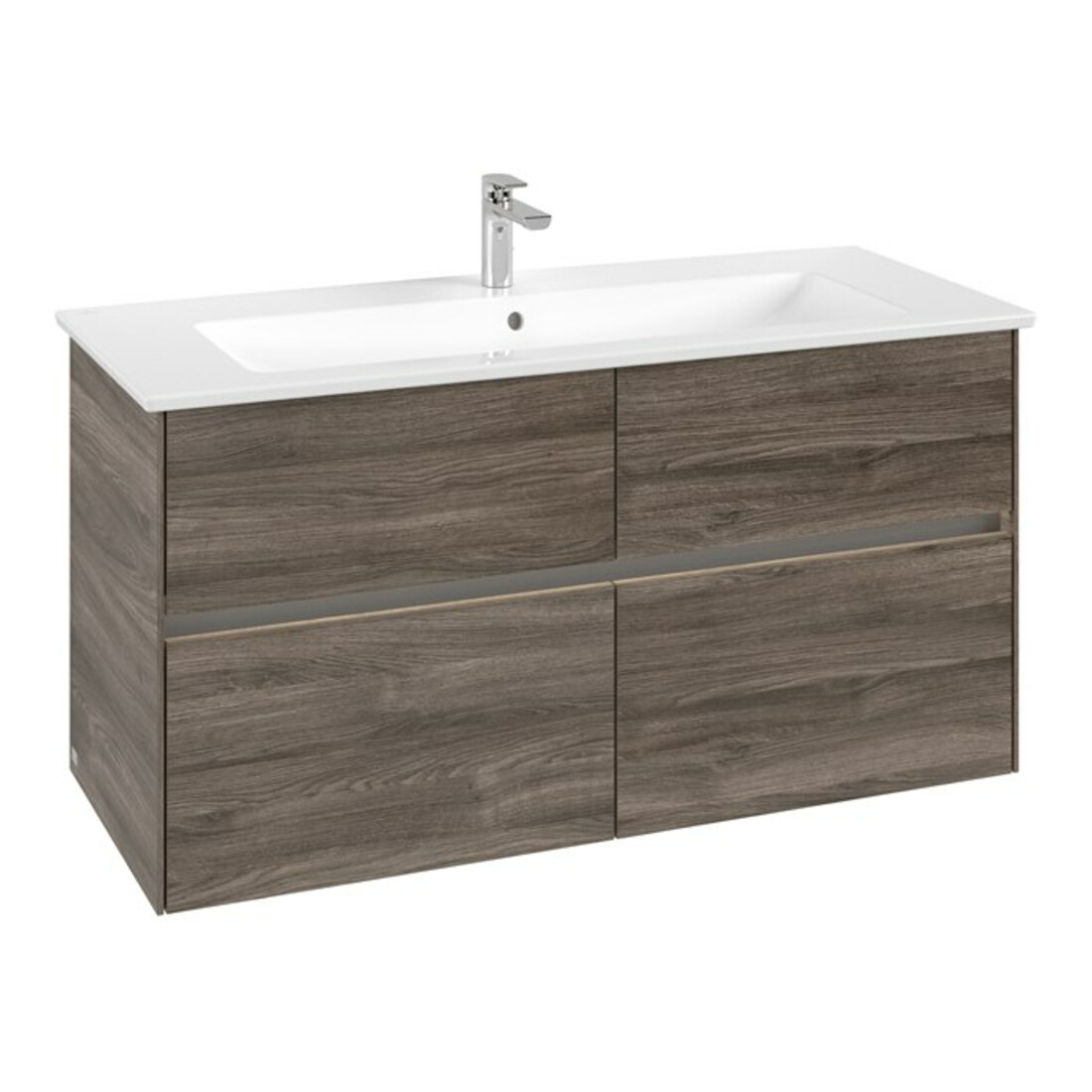 V&B Waschtischunterschrank Collaro 116,1x61x48cm, WT mi, LED 8,6W, st. Oa