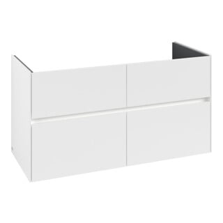 V&B Waschtischunterschrank Collaro 116,1x61x48cm, WT mi, LED 8,6W, wh. ma