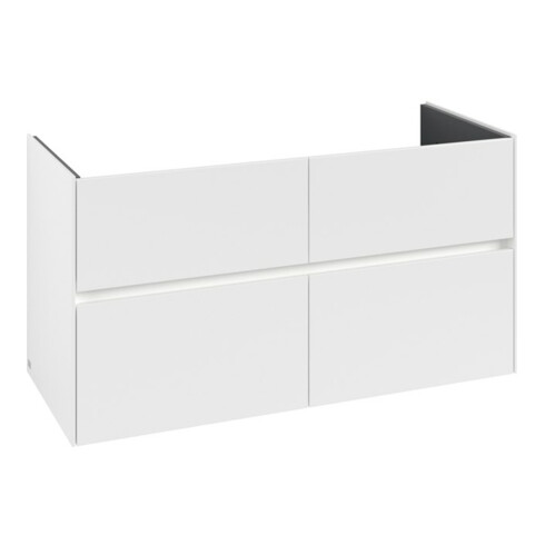 V&B Waschtischunterschrank Collaro 116,1x61x48cm, WT mi, LED 8,6W, wh. ma