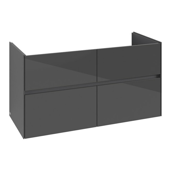 V&B Waschtischunterschrank Collaro 116,1x61x48cm, WT mittig, glossy grey