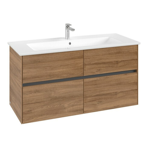 V&B Waschtischunterschrank Collaro 116,1x61x48cm, WT mittig, kansas oak