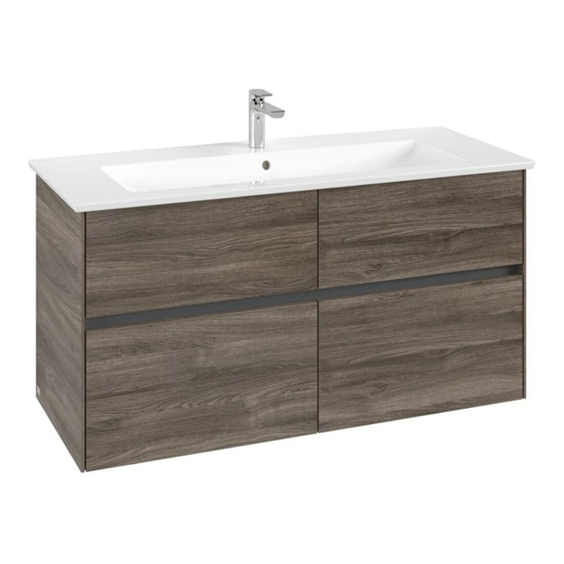 V&B Waschtischunterschrank Collaro 116,1x61x48cm, WT mittig, stone oak