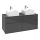V&B Waschtischunterschrank Collaro 120x54,8x50cm, f 2 WT, Glossy Grey-4