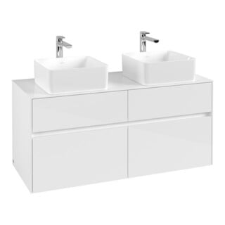 V&B Waschtischunterschrank Collaro 120x54,8x50cm, f 2 WT, Glossy White