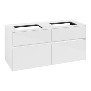 V&B Waschtischunterschrank Collaro 120x54,8x50cm, f 2 WT, glossy white