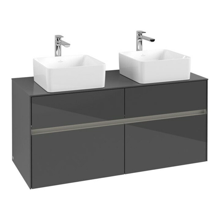V&B Waschtischunterschrank Collaro 120x54,8x50cm, f 2 WT, LED 8,8W, glo Gr