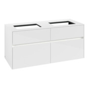 V&B Waschtischunterschrank Collaro 120x54,8x50cm, f 2 WT, LED 8,8W, glo wh.