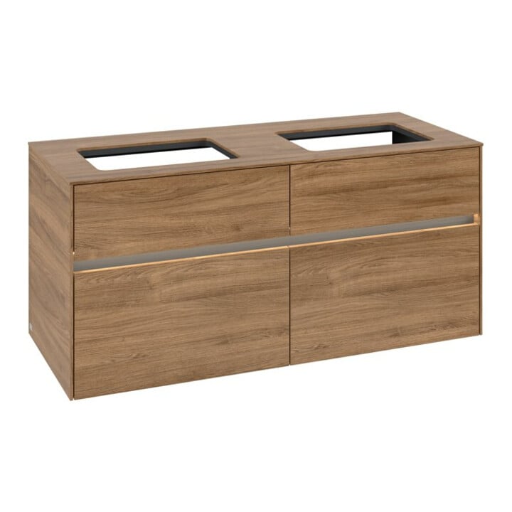 V&B Waschtischunterschrank Collaro 120x54,8x50cm, f 2 WT, LED 8,8W, Kan Oa