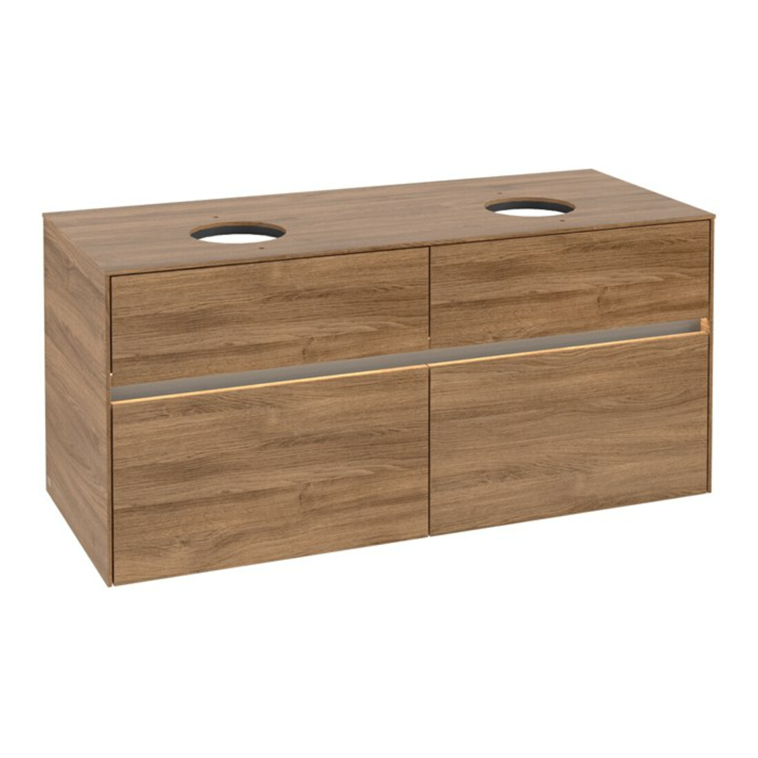 V&B Waschtischunterschrank Collaro 120x54,8x50cm, f 2 WT, LED 8,8W, Kan Oa