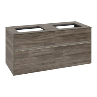 V&B Waschtischunterschrank Collaro 120x54,8x50cm, f 2 WT, LED 8,8W, st. Oa