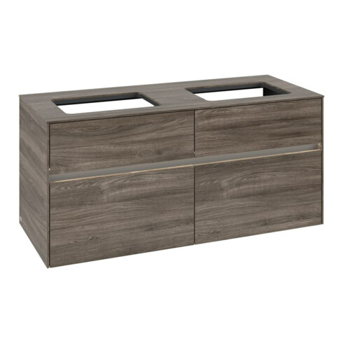 V&B Waschtischunterschrank Collaro 120x54,8x50cm, f 2 WT, LED 8,8W, st. Oa
