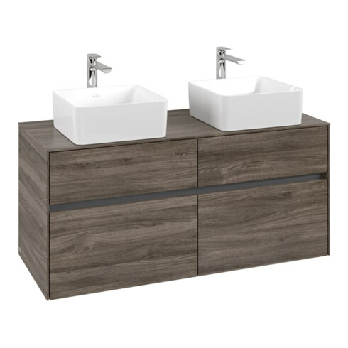 V&B Waschtischunterschrank Collaro 120x54,8x50cm, f 2 WT, stone oak