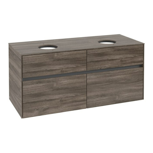 V&B Waschtischunterschrank Collaro 120x54,8x50cm, f 2 WT, stone oak