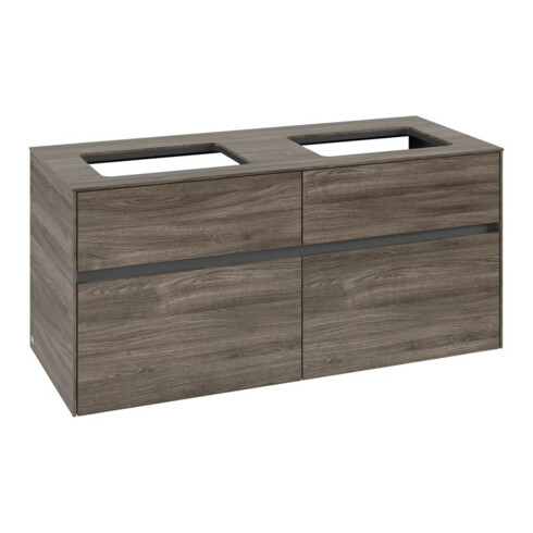 V&B Waschtischunterschrank Collaro 120x54,8x50cm, f 2 WT, stone oak