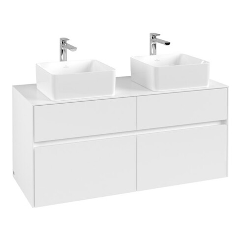 V&B Waschtischunterschrank Collaro 120x54,8x50cm, f 2 WT, White Matt