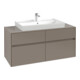 V&B Waschtischunterschrank Collaro 120x54,8x50cm, Waschtisch mittig, taupe-1