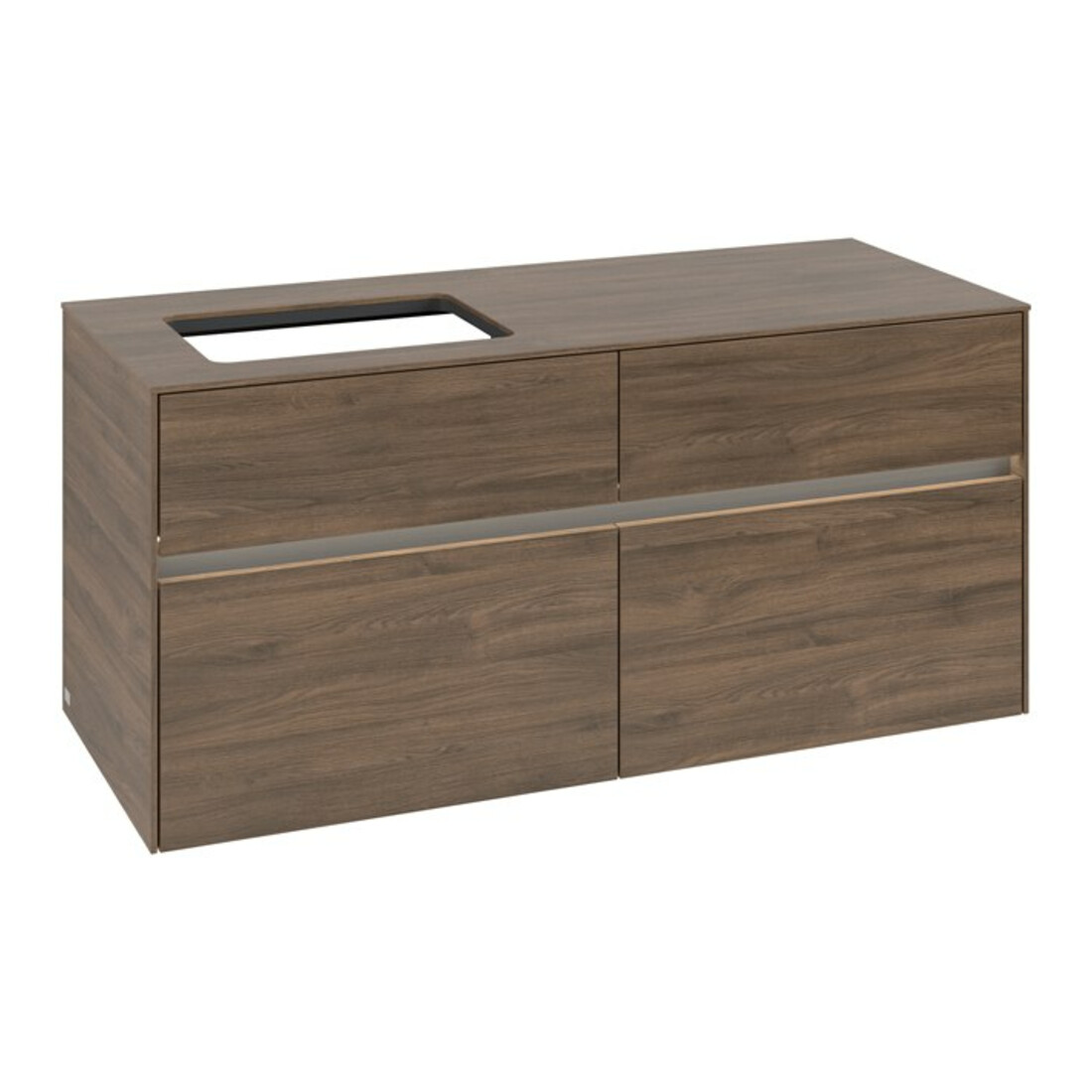V&B Waschtischunterschrank Collaro 120x54,8x50cm, WT l, LED 8,8 W, Ariz. Oa