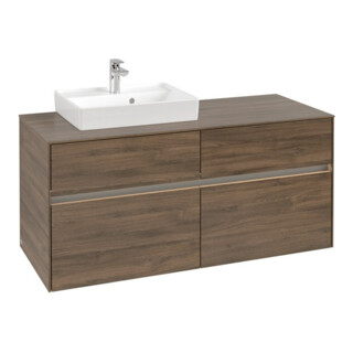 V&B Waschtischunterschrank Collaro 120x54,8x50cm, WT l, LED 8,8 W, Ariz. Oa