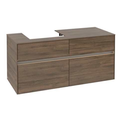 V&B Waschtischunterschrank Collaro 120x54,8x50cm, WT l, LED 8,8 W, Ariz. Oa