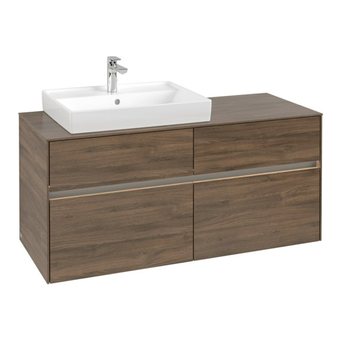 V&B Waschtischunterschrank Collaro 120x54,8x50cm, WT l, LED 8,8 W, Ariz. Oa