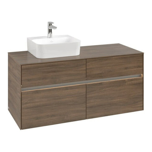 V&B Waschtischunterschrank Collaro 120x54,8x50cm, WT l, LED 8,8 W, Ariz. Oa