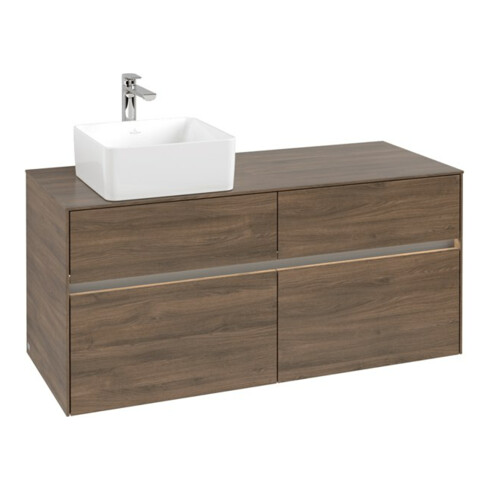 V&B Waschtischunterschrank Collaro 120x54,8x50cm, WT l, LED 8,8 W, Ariz. Oa
