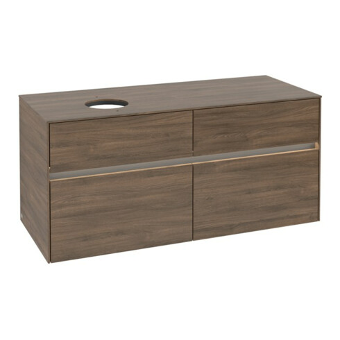 V&B Waschtischunterschrank Collaro 120x54,8x50cm, WT l, LED 8,8 W, Ariz. Oa