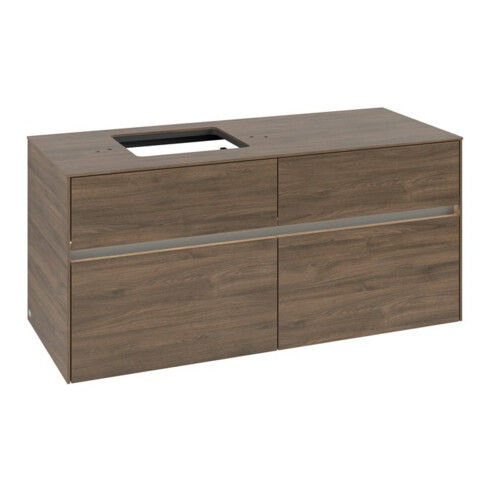 V&B Waschtischunterschrank Collaro 120x54,8x50cm, WT l, LED 8,8 W, Ariz. Oa