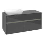 V&B Waschtischunterschrank Collaro 120x54,8x50cm, WT l, LED 8,8 W, glo Gr-3