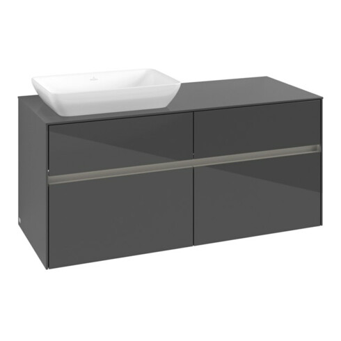 V&B Waschtischunterschrank Collaro 120x54,8x50cm, WT l, LED 8,8 W, glo Gr