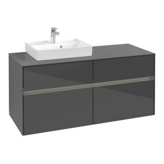 V&B Waschtischunterschrank Collaro 120x54,8x50cm, WT l, LED 8,8 W, glo Gr