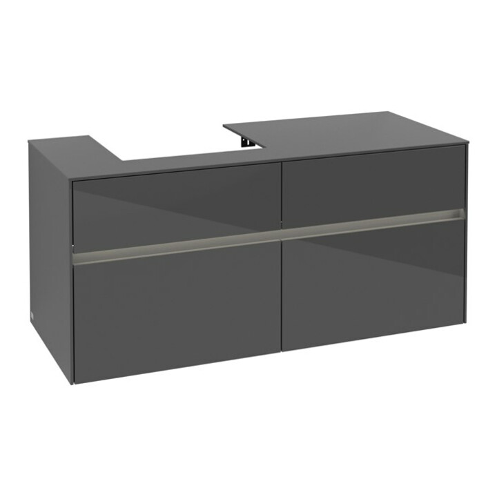 V&B Waschtischunterschrank Collaro 120x54,8x50cm, WT l, LED 8,8 W, glo Gr