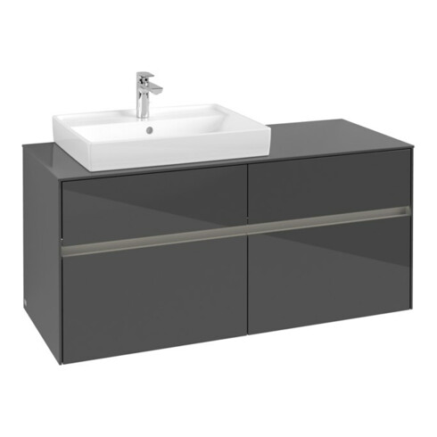 V&B Waschtischunterschrank Collaro 120x54,8x50cm, WT l, LED 8,8 W, glo Gr