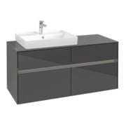 V&B Waschtischunterschrank Collaro 120x54,8x50cm, WT l, LED 8,8 W, glo Gr-3