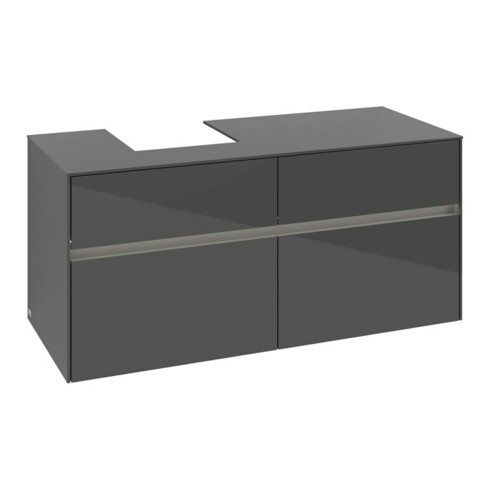 V&B Waschtischunterschrank Collaro 120x54,8x50cm, WT l, LED 8,8 W, glo Gr