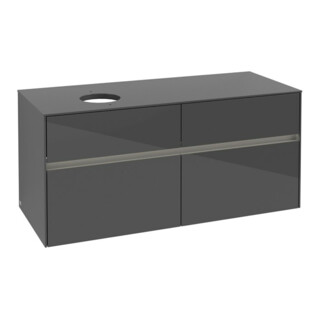 V&B Waschtischunterschrank Collaro 120x54,8x50cm, WT l, LED 8,8 W, glo Gr