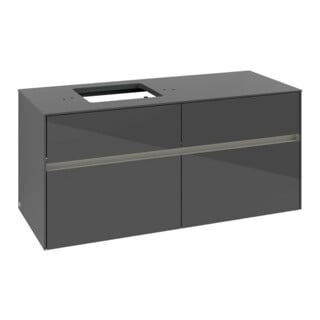 V&B Waschtischunterschrank Collaro 120x54,8x50cm, WT l, LED 8,8 W, glo Gr