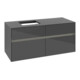 V&B Waschtischunterschrank Collaro 120x54,8x50cm, WT l, LED 8,8 W, glo Gr-1