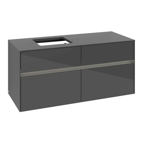 V&B Waschtischunterschrank Collaro 120x54,8x50cm, WT l, LED 8,8 W, glo Gr