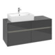 V&B Waschtischunterschrank Collaro 120x54,8x50cm, WT l, LED 8,8 W, glo Gr-3