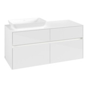 V&B Waschtischunterschrank Collaro 120x54,8x50cm, WT l, LED 8,8 W, glo wh.
