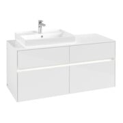 V&B Waschtischunterschrank Collaro 120x54,8x50cm, WT l, LED 8,8 W, glo wh.-3