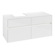 V&B Waschtischunterschrank Collaro 120x54,8x50cm, WT l, LED 8,8 W, glo wh.