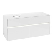 V&B Waschtischunterschrank Collaro 120x54,8x50cm, WT l, LED 8,8 W, glo wh.-4
