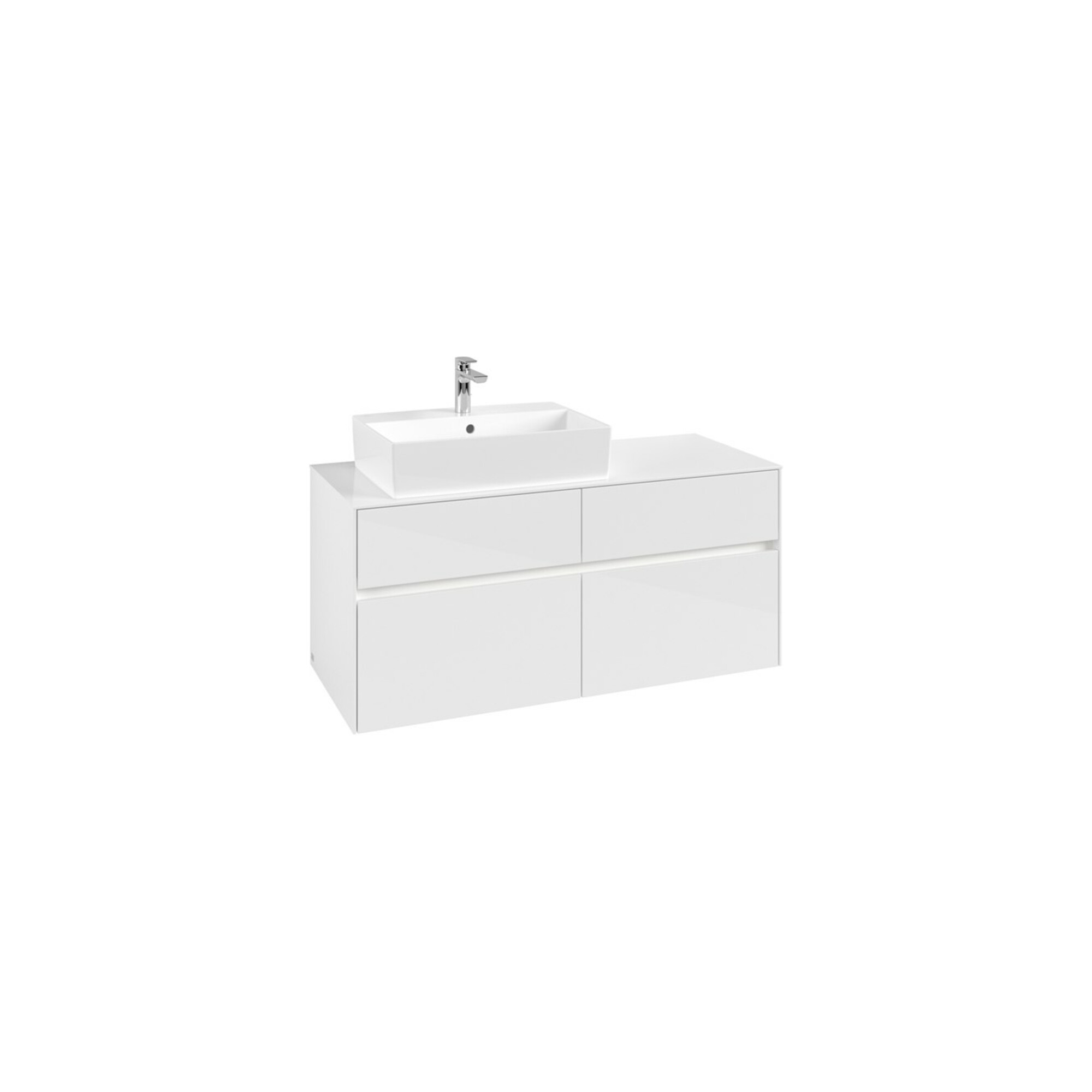 V&B Waschtischunterschrank Collaro 120x54,8x50cm, WT l, LED 8,8 W, glo wh. ; Villeroy & Boch