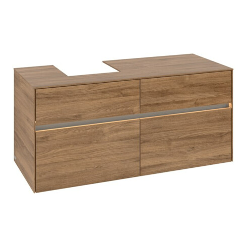 V&B Waschtischunterschrank Collaro 120x54,8x50cm, WT l, LED 8,8 W, Kan Oa