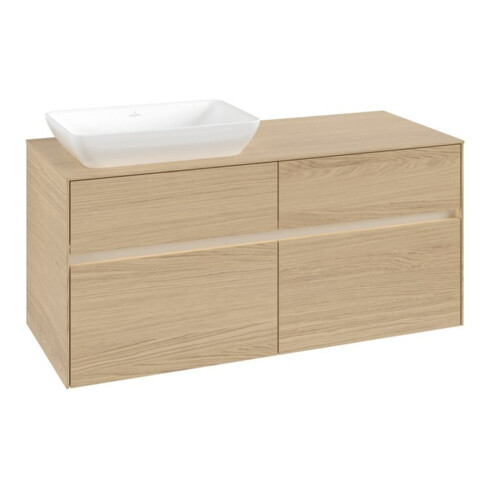 V&B Waschtischunterschrank Collaro 120x54,8x50cm, WT l, LED 8,8 W, Nord Oa