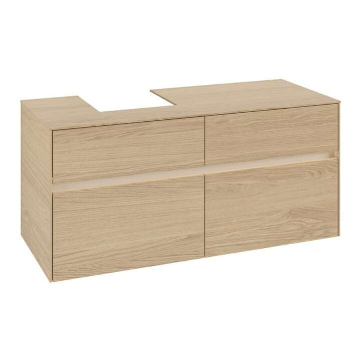 V&B Waschtischunterschrank Collaro 120x54,8x50cm, WT l, LED 8,8 W, Nord Oa