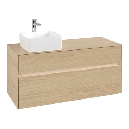 V&B Waschtischunterschrank Collaro 120x54,8x50cm, WT l, LED 8,8 W, Nord Oa