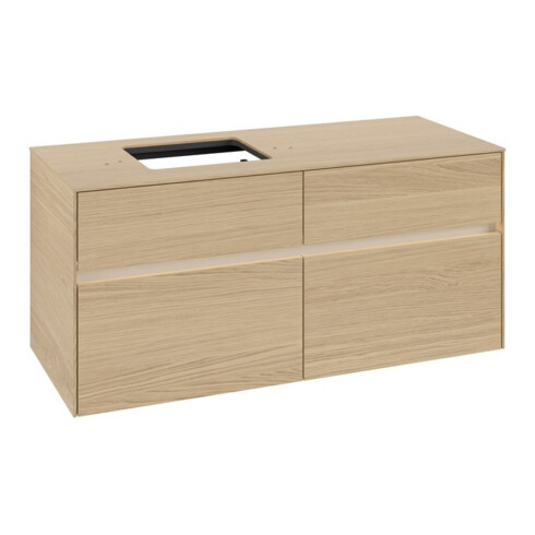 V&B Waschtischunterschrank Collaro 120x54,8x50cm, WT l, LED 8,8 W, Nord Oa